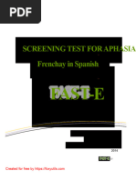 Aphasia Screening Assessment Guide | PDF | Medical Prescription ...