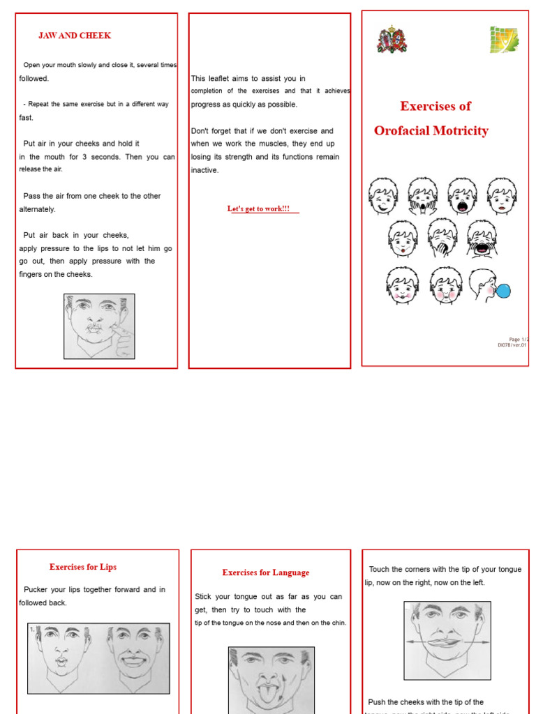 Jaw and Cheek Exercise Guide | PDF