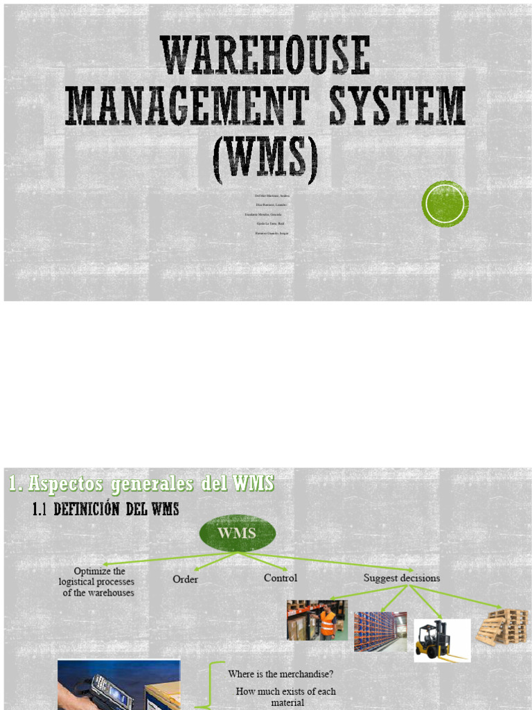 Warehouse Management System WMs | PDF | Logistics | Inventory