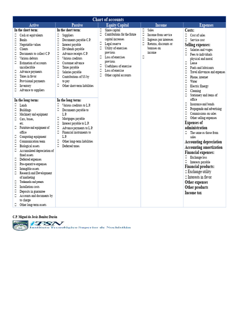 Comprehensive Chart of Accounts Guide | PDF | Expense | Income