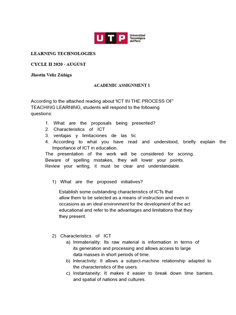 Learning Technologies Ta1 | PDF | Educational Technology | Information ...