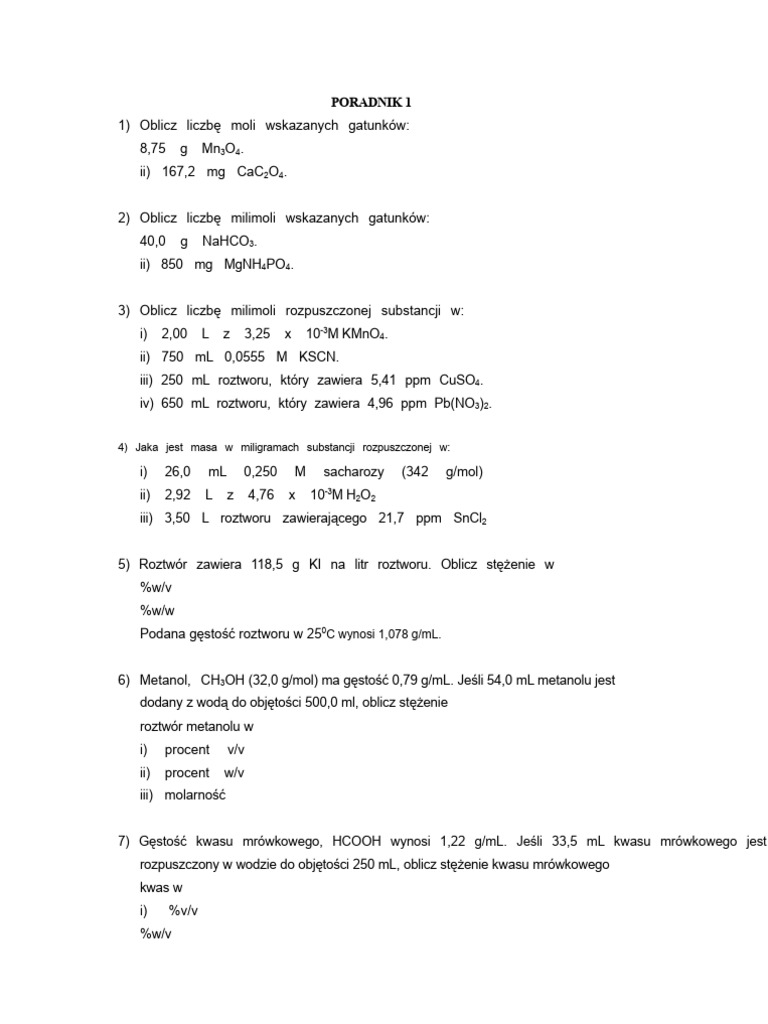 CHM256 - Tutorial 1 | PDF