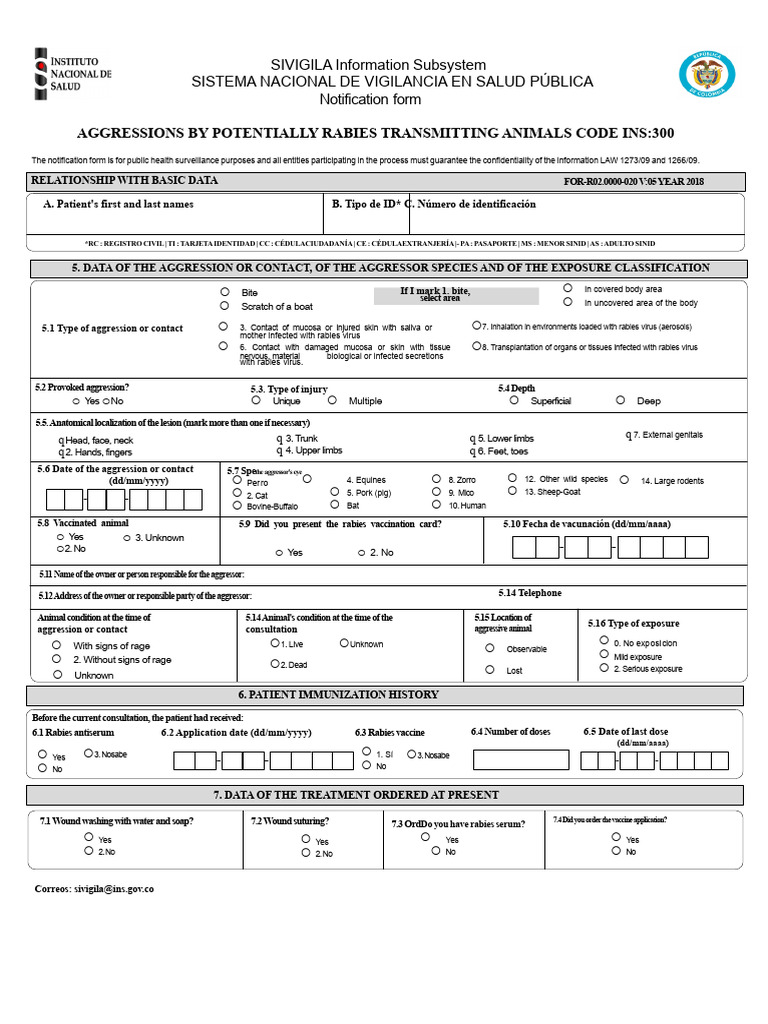 Rabies Exposure Notification Form | PDF | Rabies | Virus