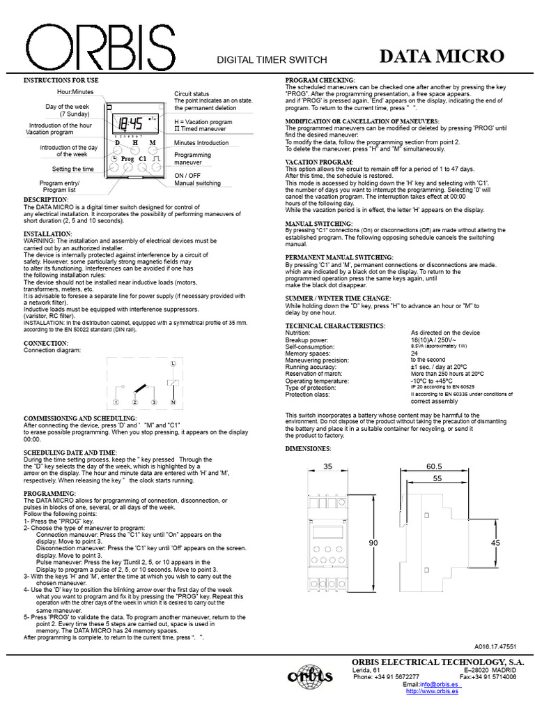 Orbis Data Micro | PDF | Power Supply | Switch