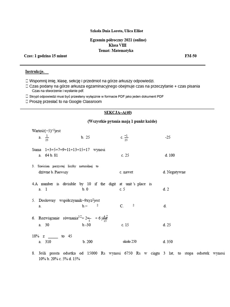 Klasa 8 | PDF