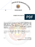 Certificate of Project