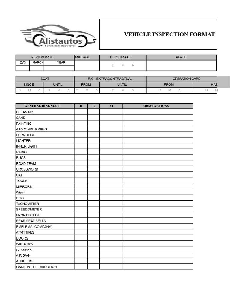 LG-FR-03 Vehicle Inspection V1 | PDF | Vehicles | Wheeled Vehicles