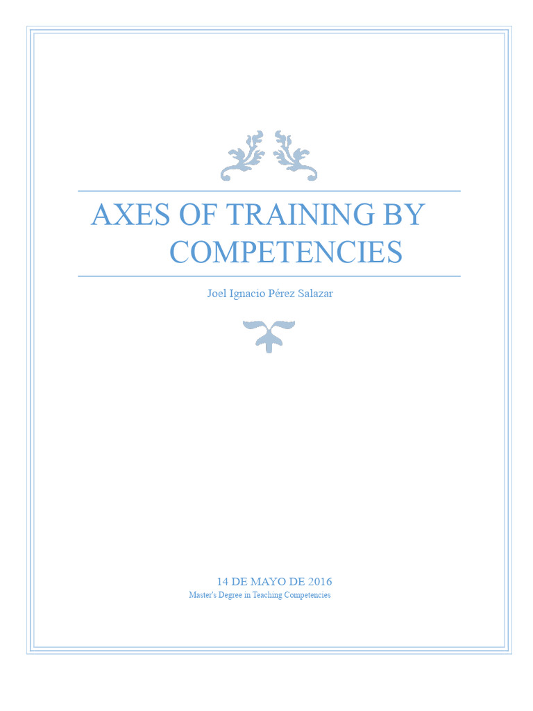 axes of competency-based training | PDF | Pedagogy | Learning