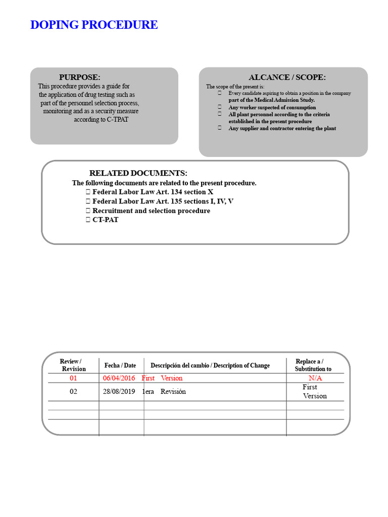 Doping Testing Procedure Overview | PDF | Doping In Sport | Drug Test
