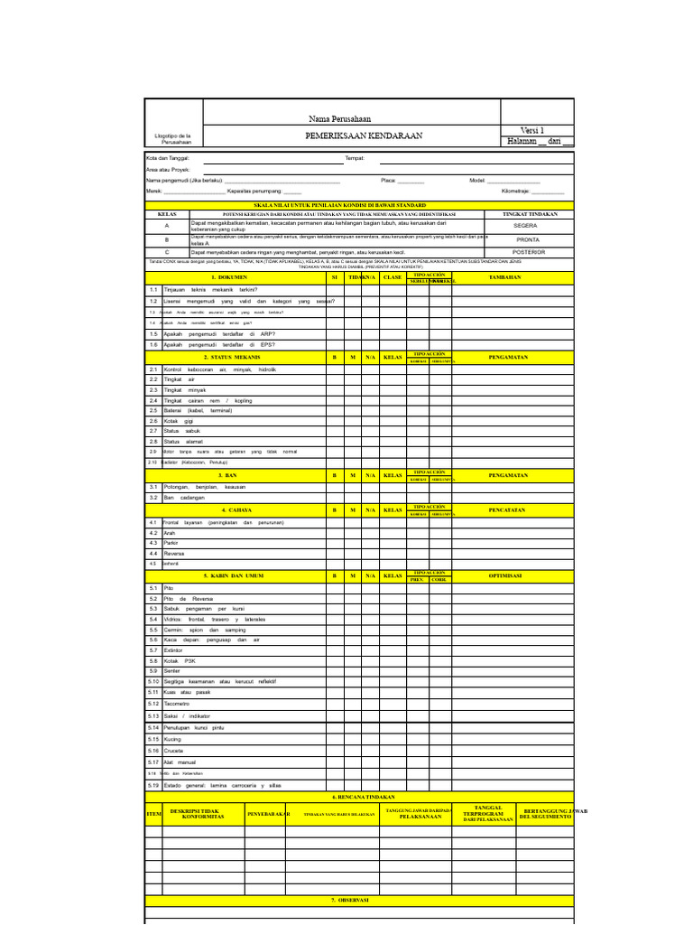 Pemeriksaan Kendaraan: Panduan Lengkap | PDF