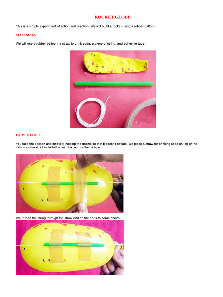 Rocket Balloon | PDF
