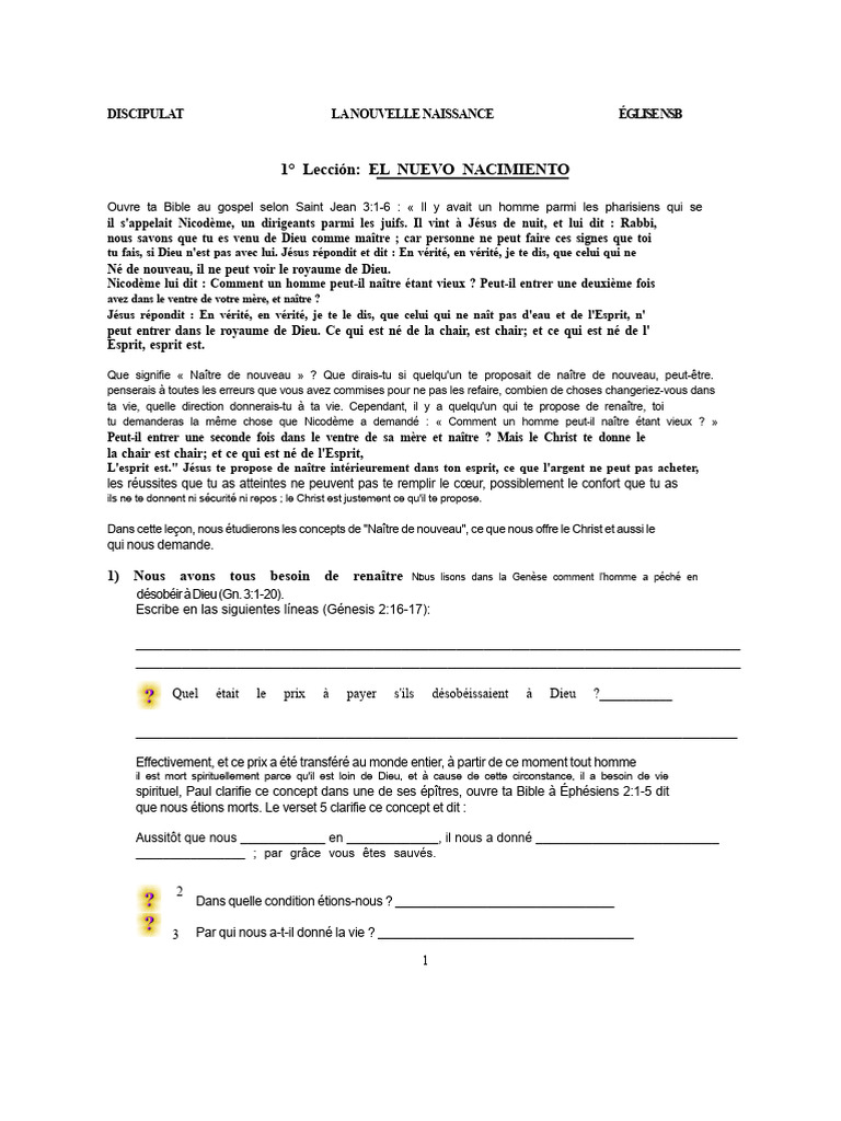 Comprendre la Nouvelle Naissance en Christ | PDF | Dieu | Jésus