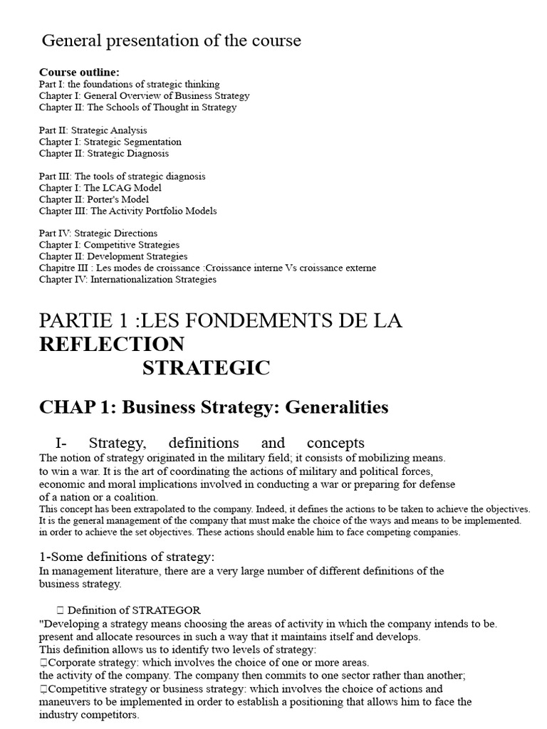 Strategy Course | PDF | Swot Analysis | Strategic Management