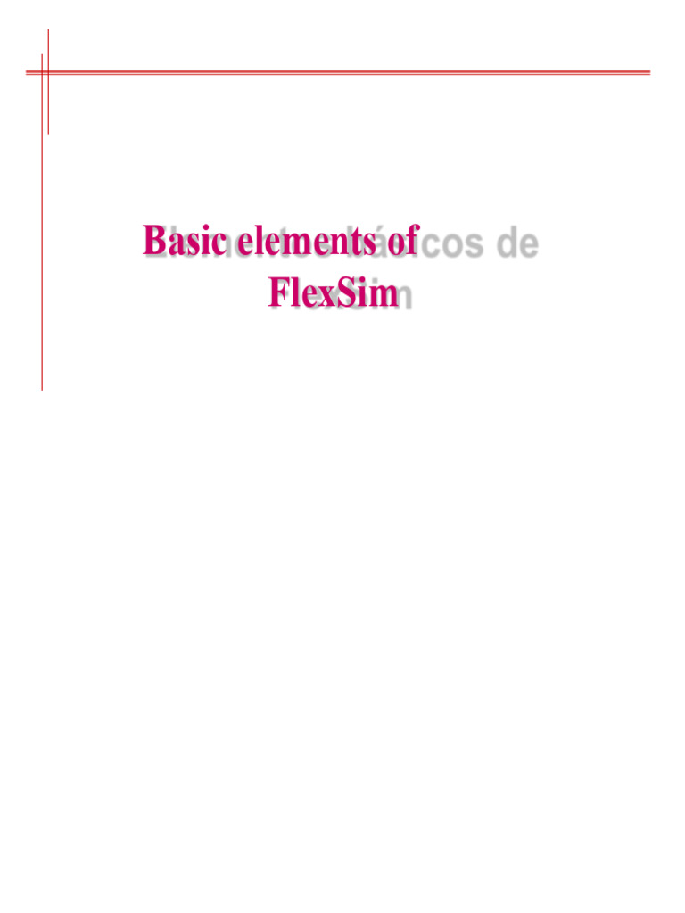 001 Basic Elements FlexSim PDF | PDF | Computing