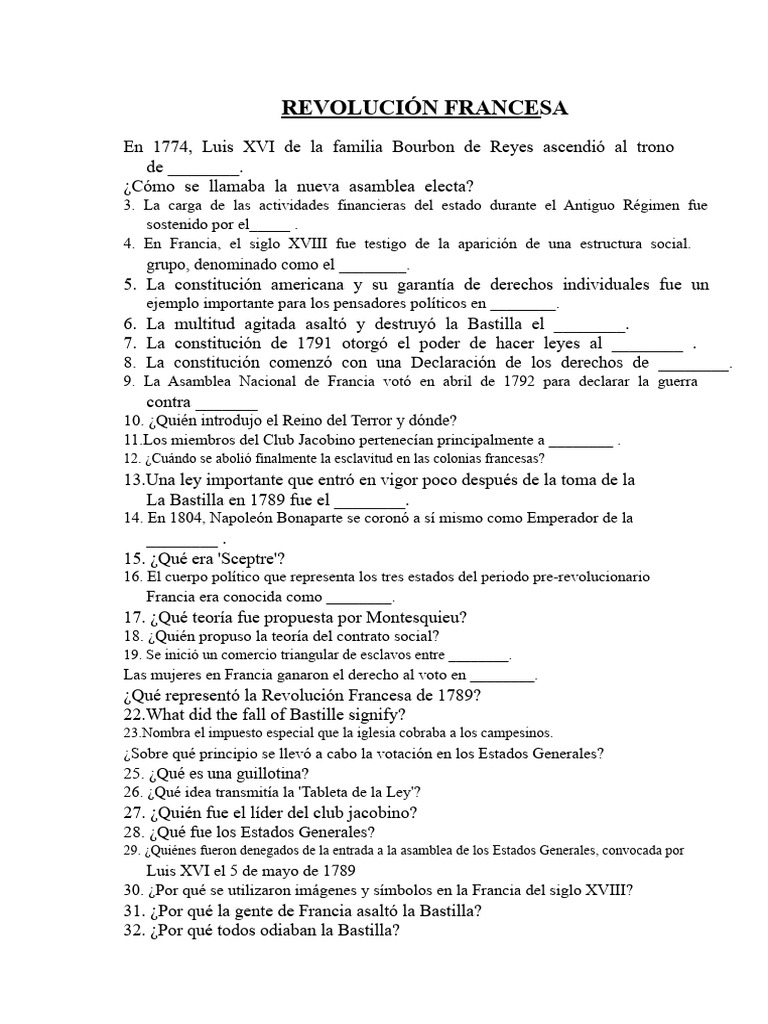 Claves de la Revolución Francesa | PDF | revolución Francesa | Francia
