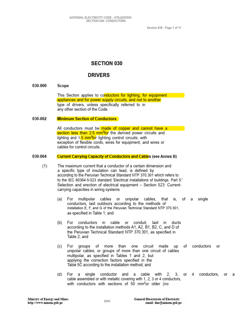 Section 030 CNE | PDF | Electrical Wiring | Insulator (Electricity)