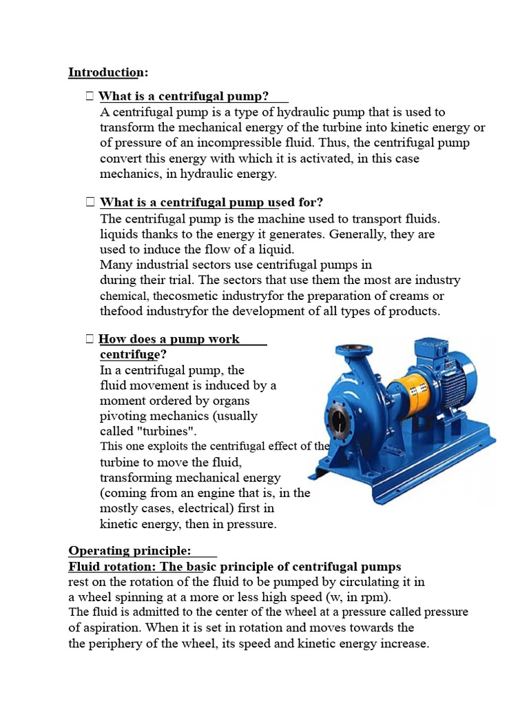 centrifugal pump | PDF | Pump | Turbine