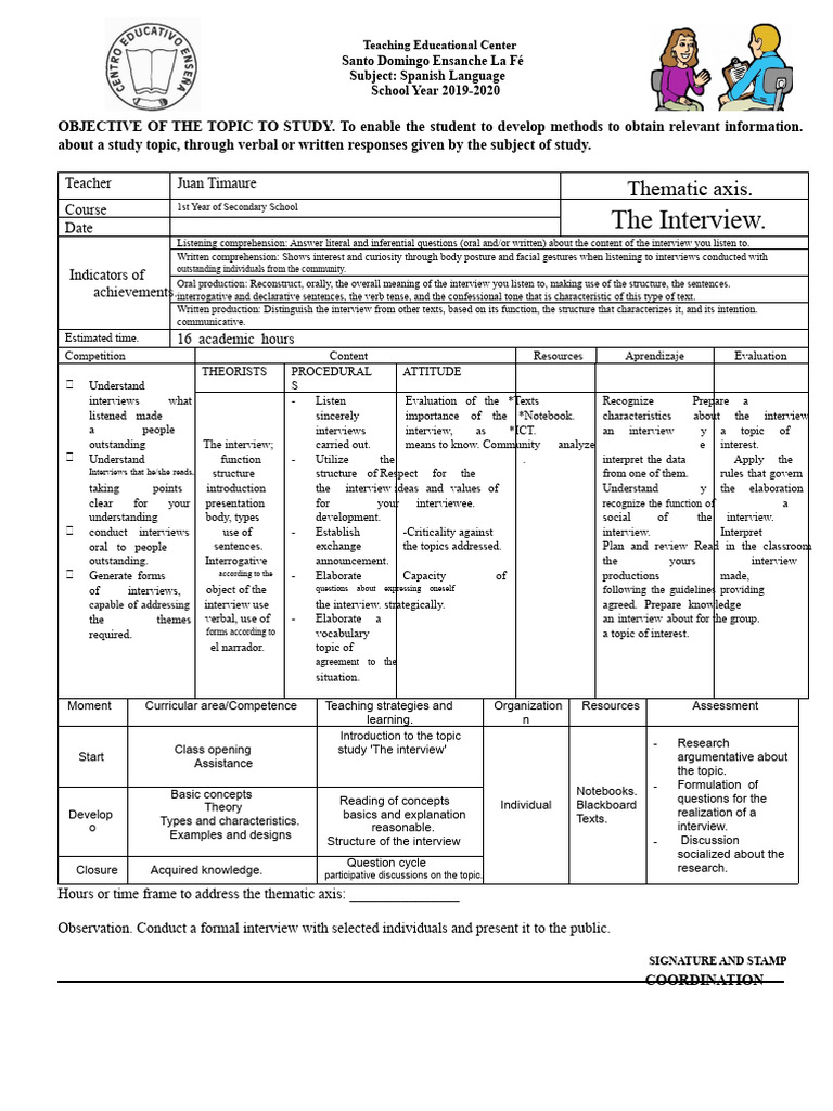 Spanish Language Interview and Panel Study | PDF | Reading ...