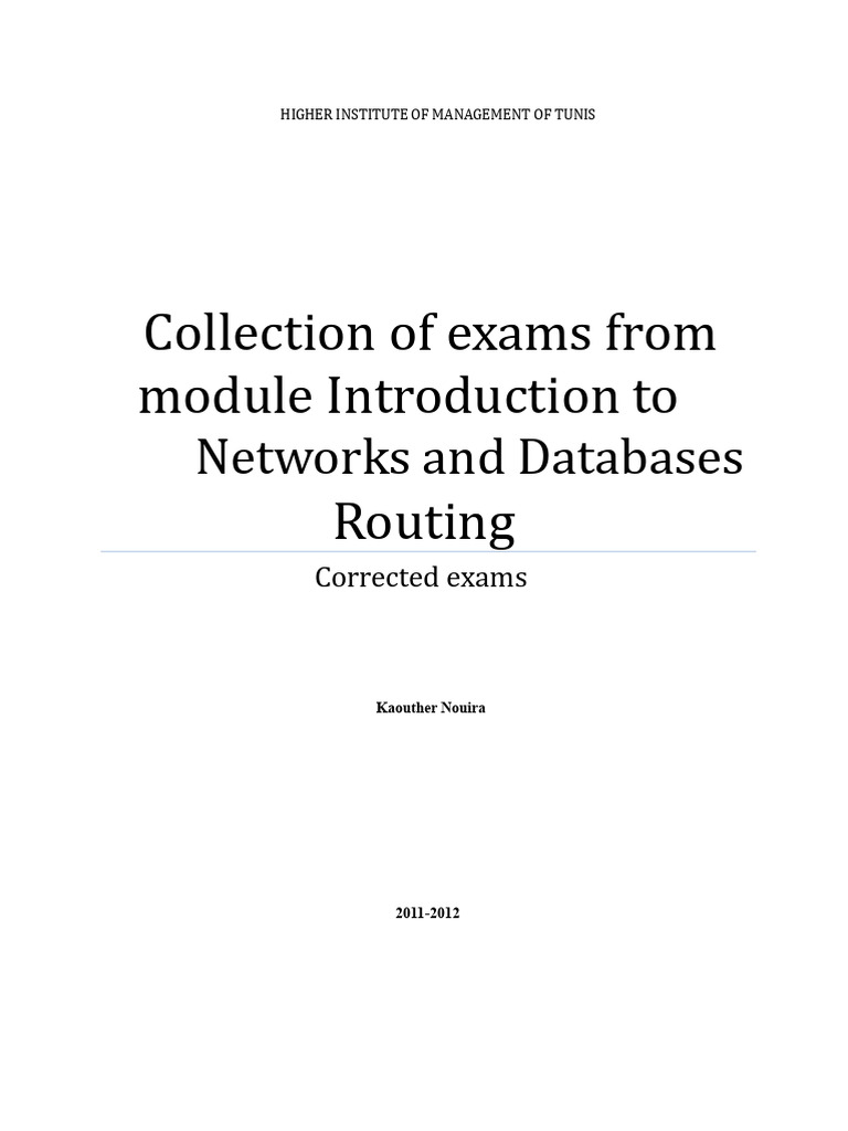 Network and Database Exam Collection | PDF | Computer Network ...