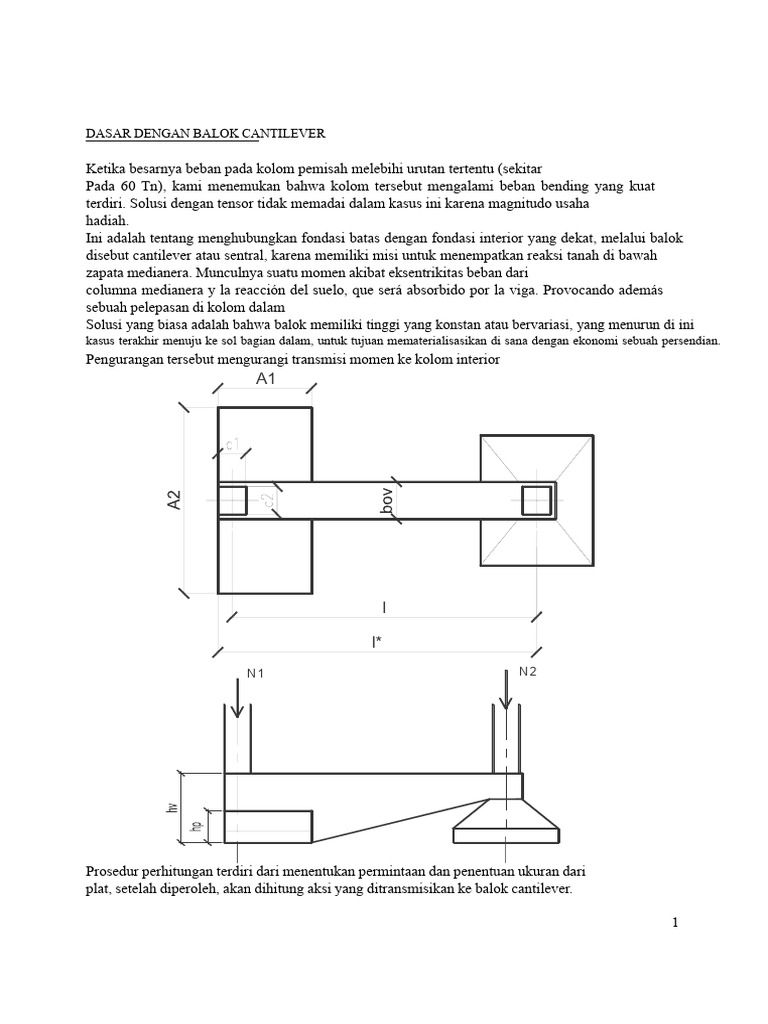 Perhitungan Balok Cantilever Struktur | PDF