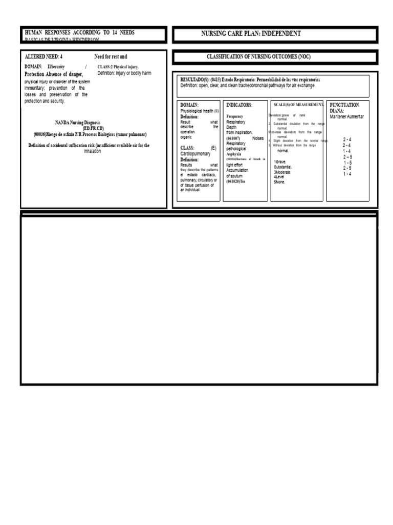Nursing Care Plan for Respiratory Needs | PDF | Respiratory System ...
