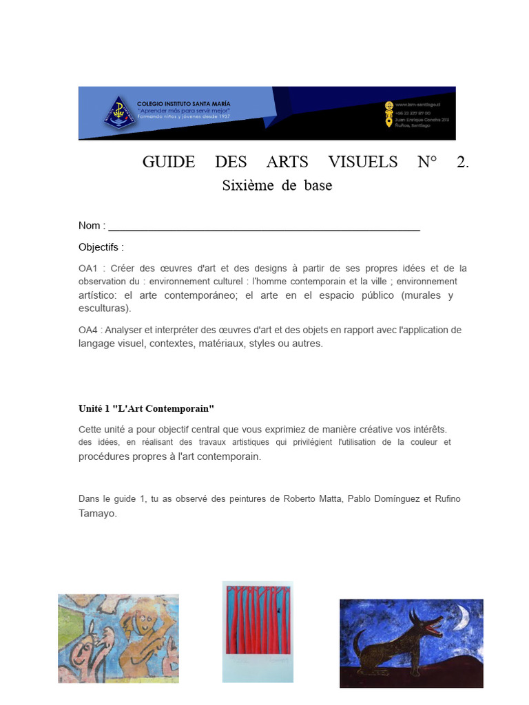 Guide des Arts Visuels : Art Contemporain | PDF