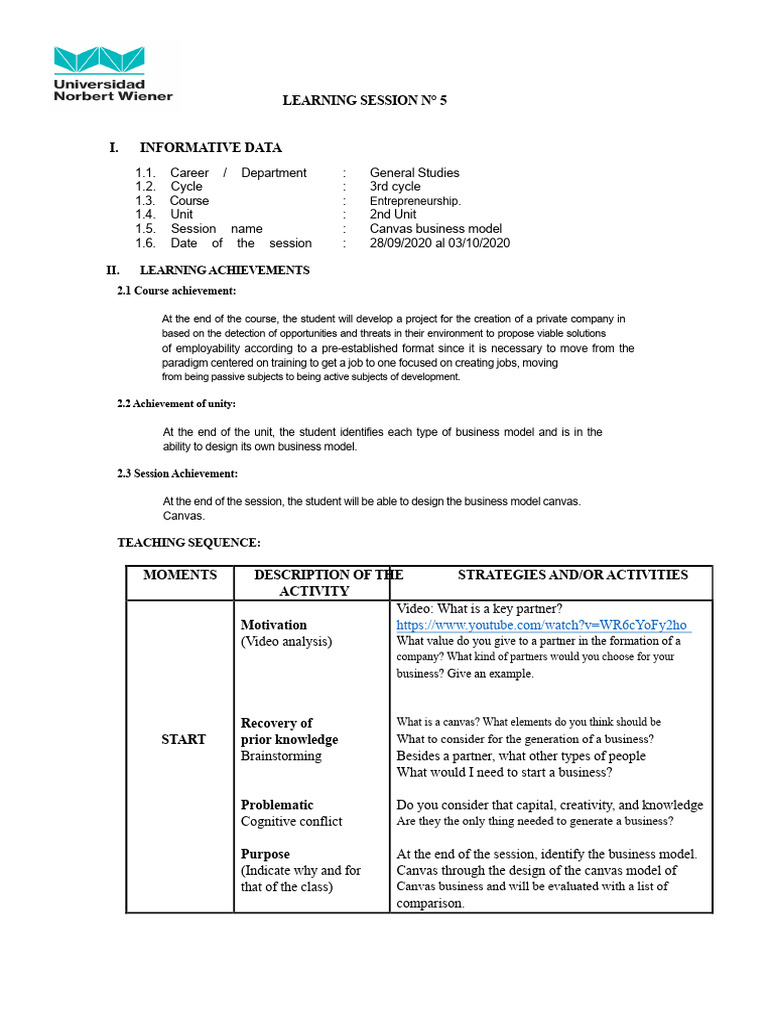 Learning Session 5 | PDF | Business Model | Behavioural Sciences