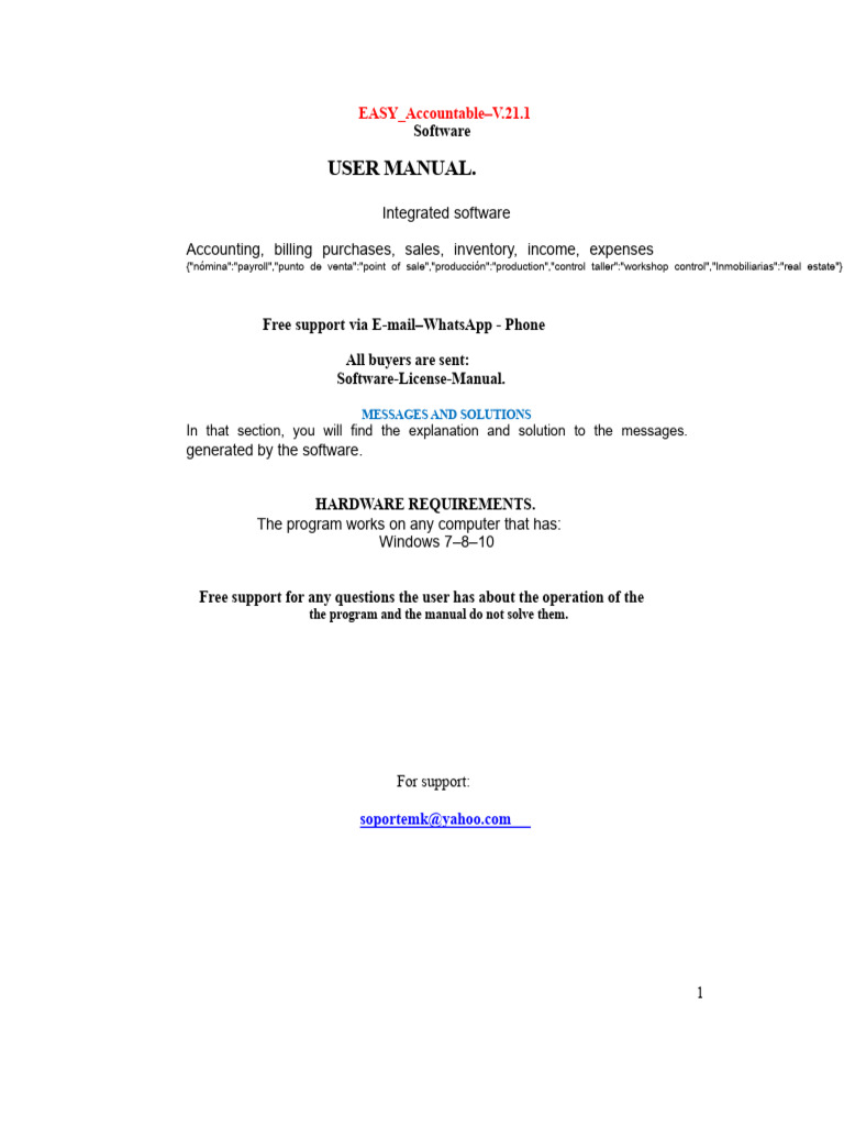 EASY Accounting Software User Manual | PDF | Point Of Sale | Computer File