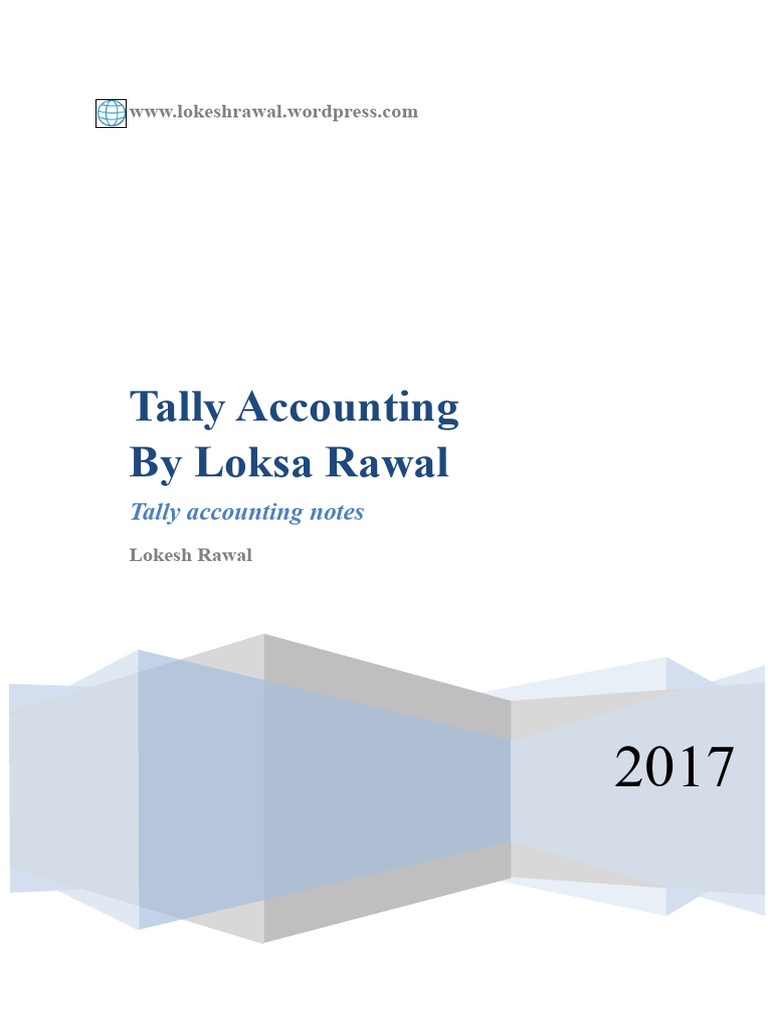 Tally Accounting Notes and Basics | PDF | Debits And Credits | Expense