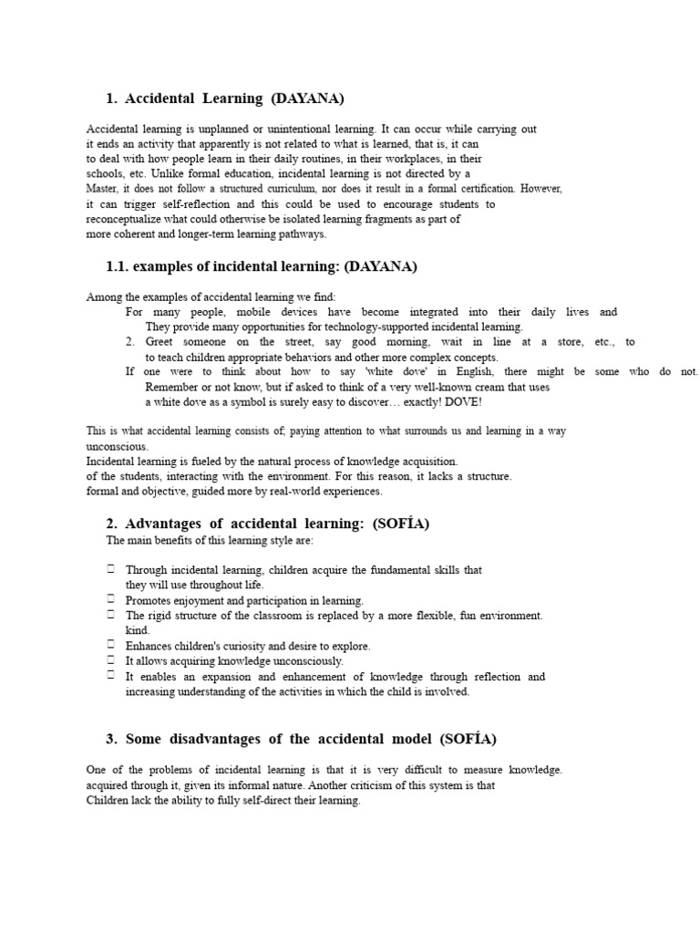 Accidental Learning | PDF | Learning | Knowledge