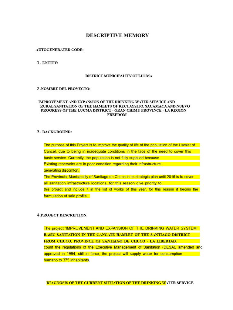 Descriptive Memory CIRA | PDF | Sanitation | Waste Management