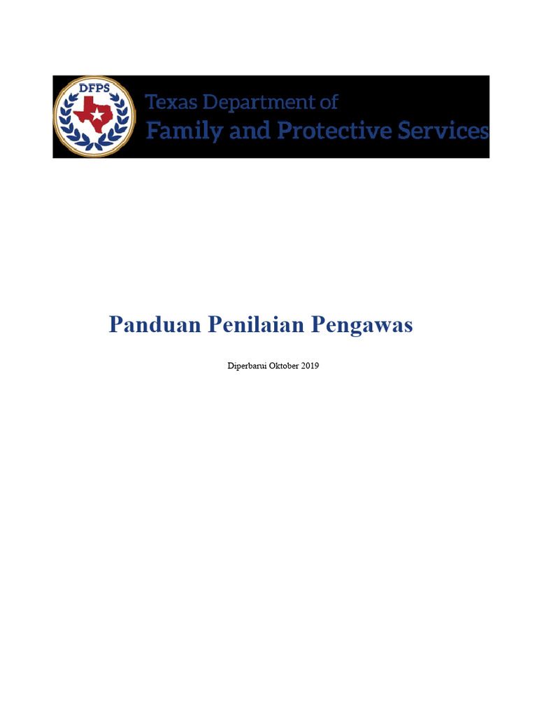 Panduan Penilaian Supervisor DFPS | PDF