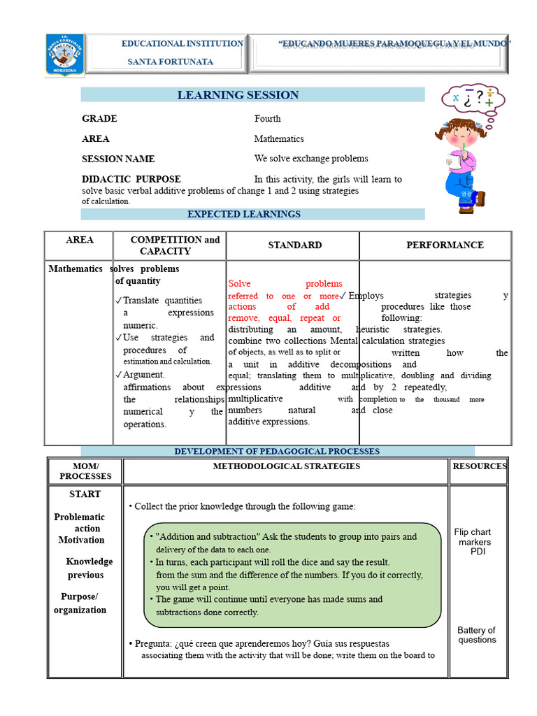 Fourth Grade Math: Solving Exchange Problems | PDF | Knowledge ...