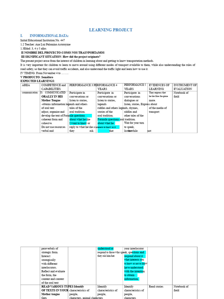Transportation Learning Project for Kids | PDF | Traffic | Quantity