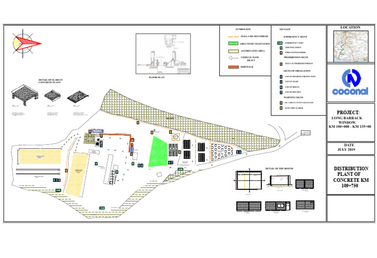 Safety Signage and Floor Plan Details | PDF | Sidewalk | Transport