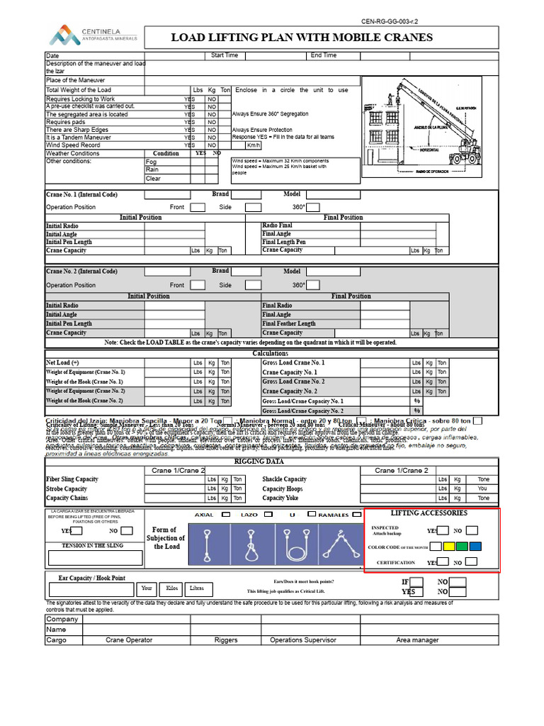 Mobile Crane Load Lifting Plan | PDF | Crane (Machine) | Ton
