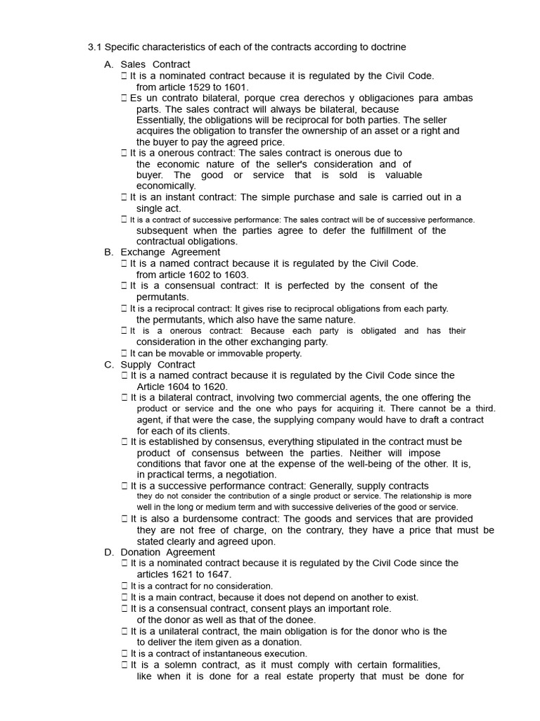 Overview of Civil Code Contracts | PDF | Surety | Guarantee
