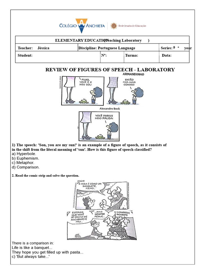 Figures of Speech Review for Students | PDF | Metaphor | Rhetorical ...