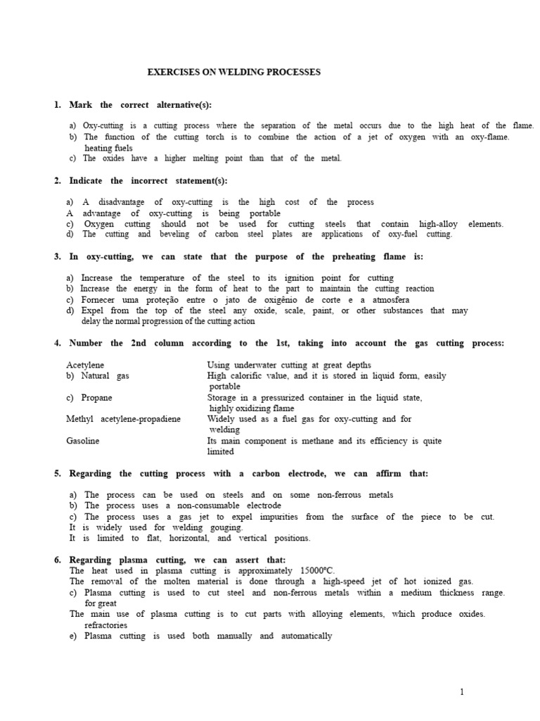 Welding Process Exercises Guide | PDF | Welding | Construction