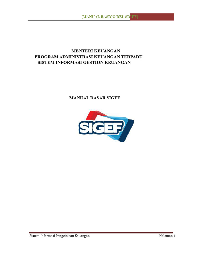 Panduan Lengkap SIGEF untuk Pengelolaan Keuangan | PDF