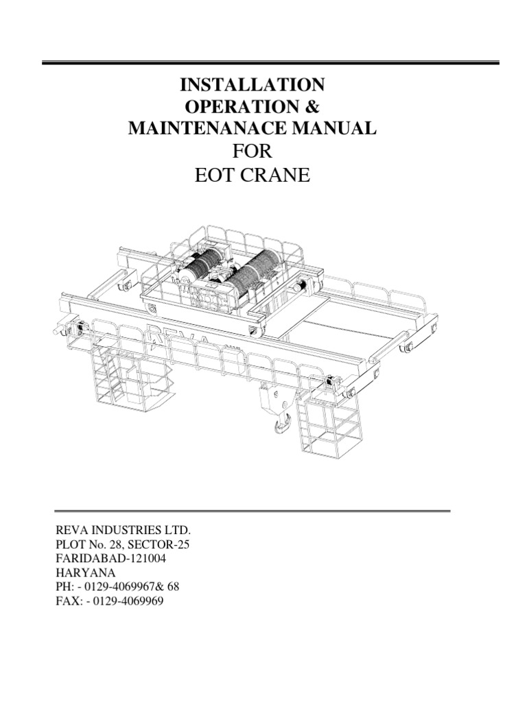 EOT Crane Installation and Maintenance Manual | PDF | Crane (Machine ...