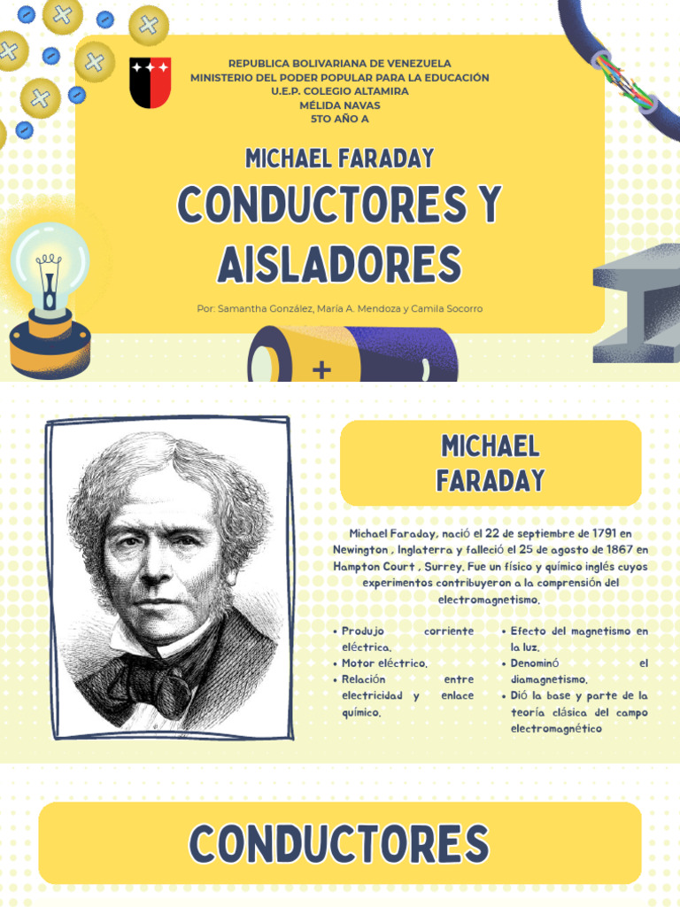 Michael Faraday: Conductores y Aisladores | PDF | Aislador ...