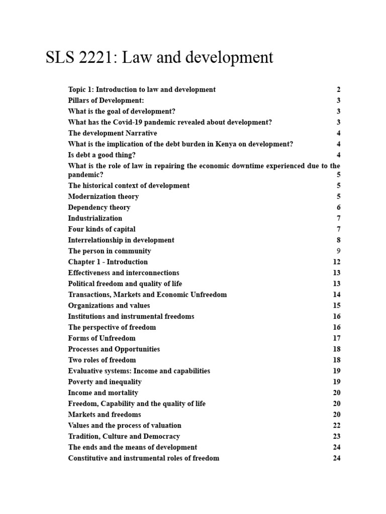 Law and Development: Key Concepts Explained | PDF | Modernization ...