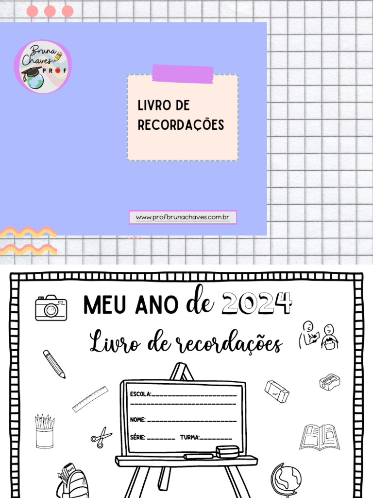Livro de Recordações Escolar 2024 | PDF | Recreação