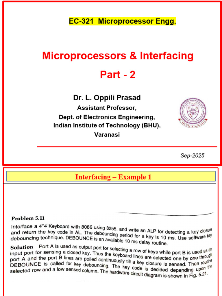 Microprocessor Interfacing Examples | PDF
