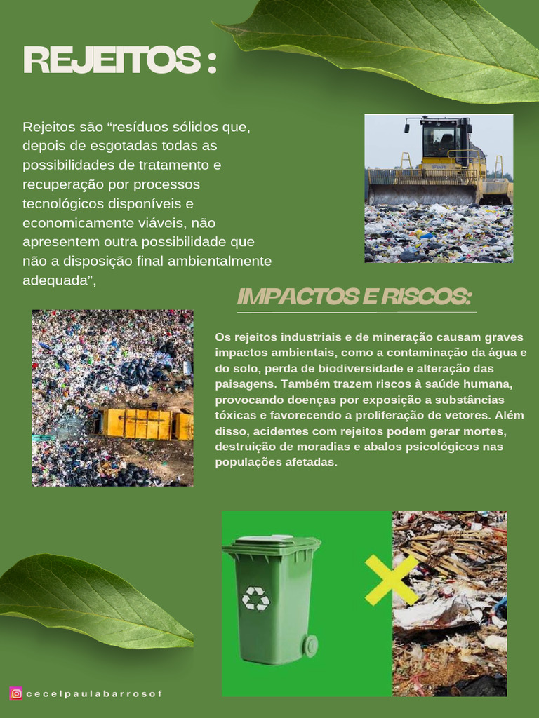 Impactos e Riscos dos Rejeitos Industriais | PDF
