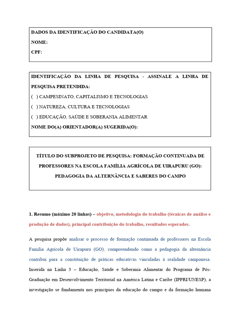 Formação de Professores na EFA de Uirapuru | PDF | Pedagogia | Science