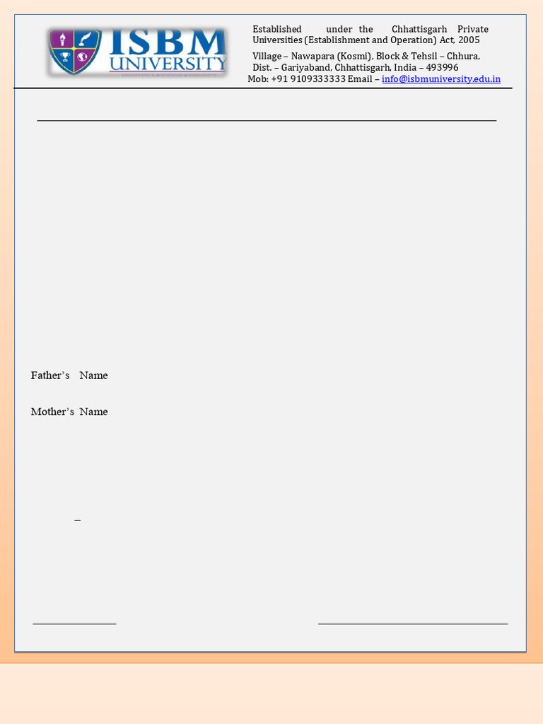 Isbm University New - ND For TC-CC-MG.23c3b5e2b6992278c72d | PDF