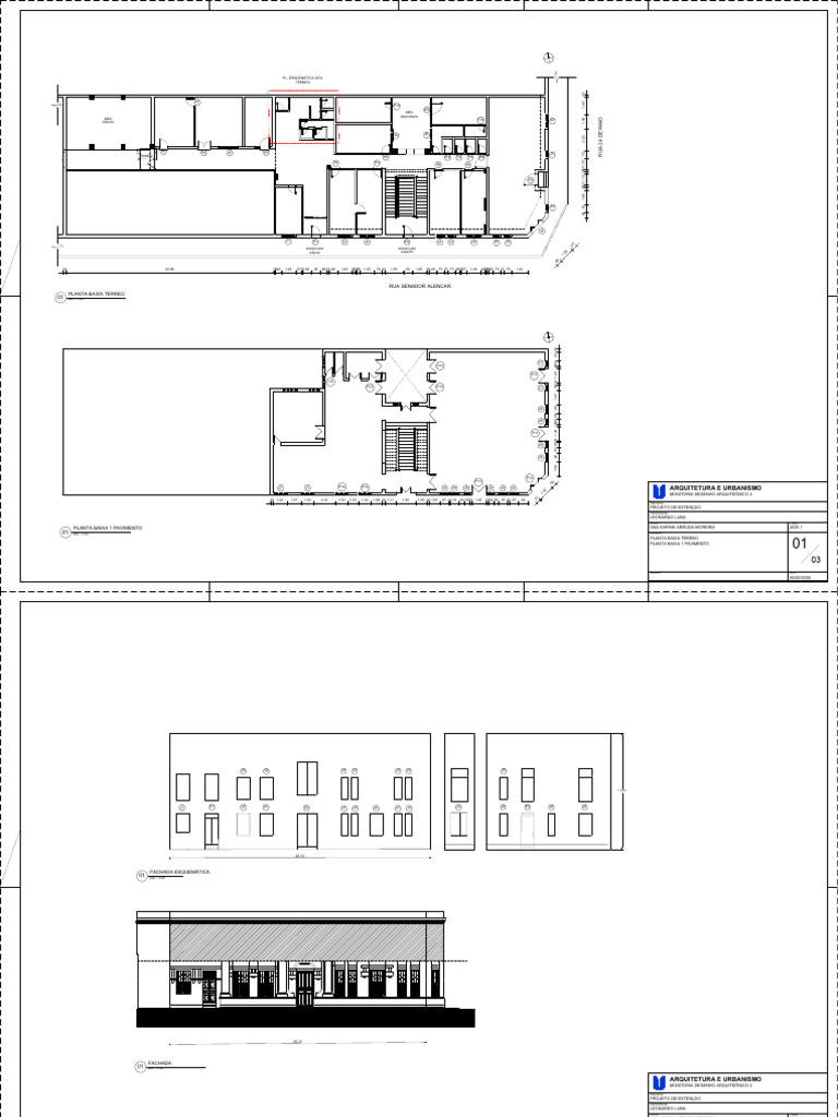 Planta Baixa e Fachadas de Projeto | PDF | Setor imobiliário ...
