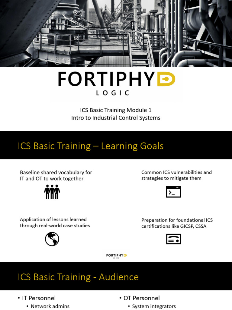 ICS Basics: Security and Roles Overview | PDF | Computer Security ...